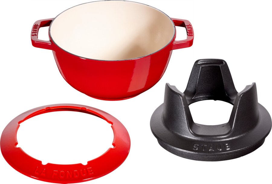 Staub Specialities Fondueset 20 cm, Kirschrot