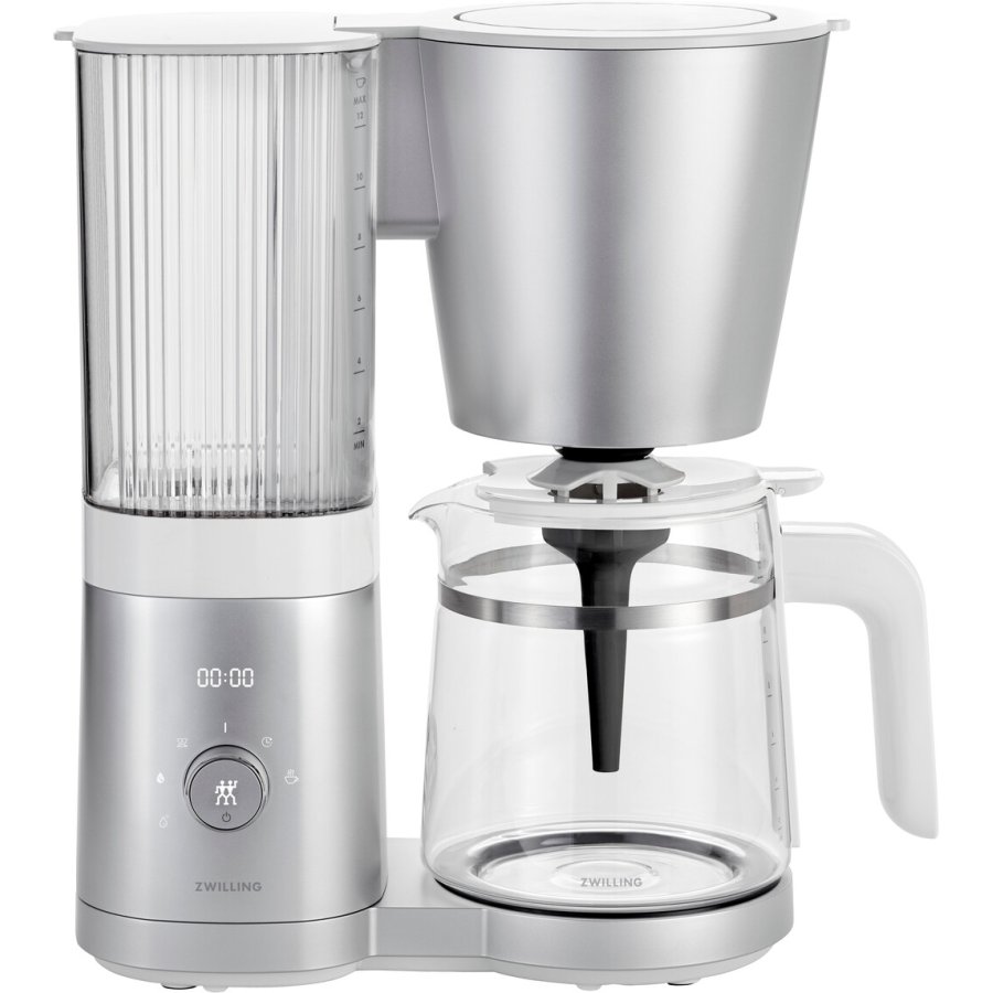 Zwilling Enfinigy Kaffeemaschine 1,5 L, Silber/Wei
