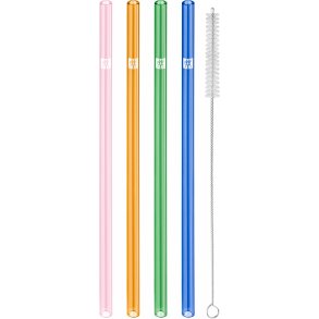 Zwilling Sorrento Strohhalme 5-teilig 23 cm, Glas