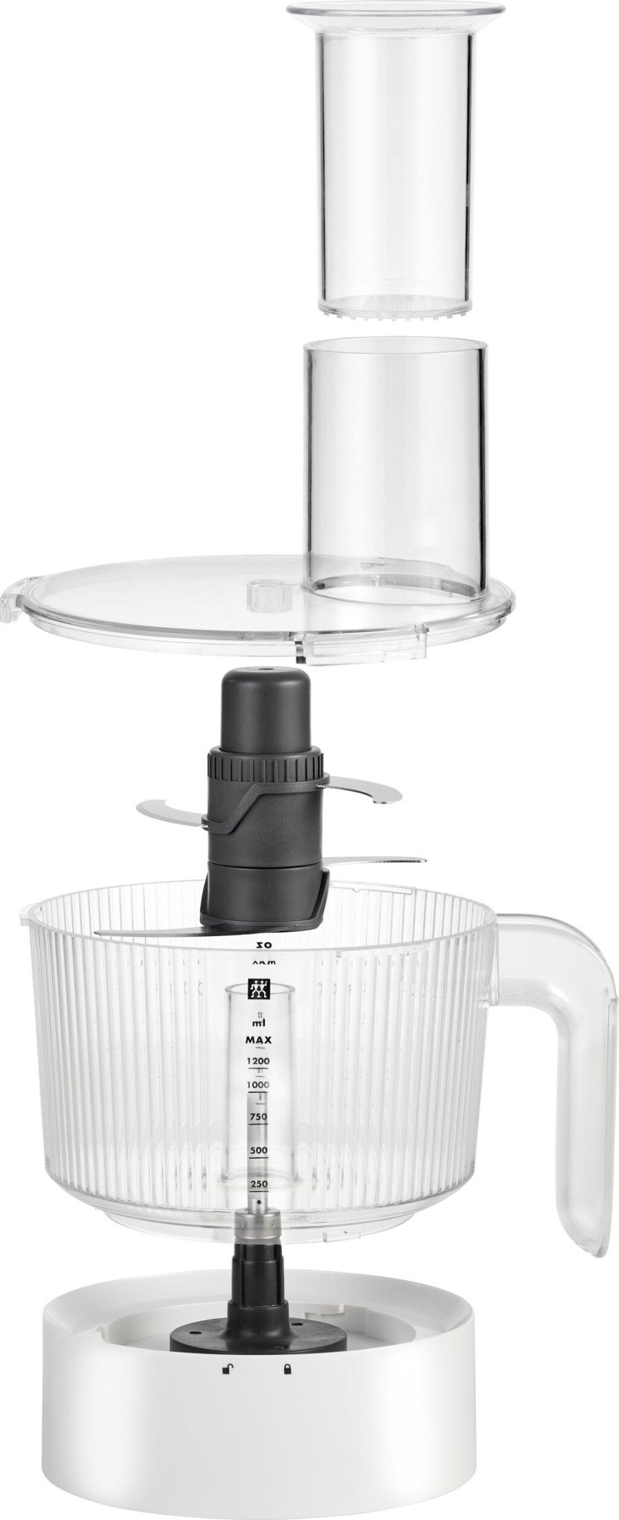 Zwilling Enfinigy Foodprocessor 1,2 L, Silber/Wei