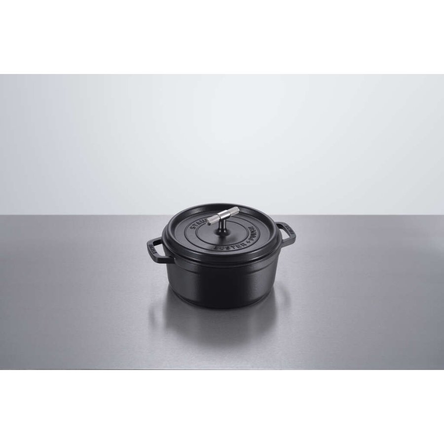Staub La Cocotte Stbejernsgryde 24 cm/3,8 L, Sort/Krom