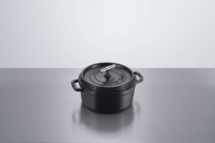 Staub La Cocotte Stbejernsgryde 24 cm/3,8 L, Sort/Krom