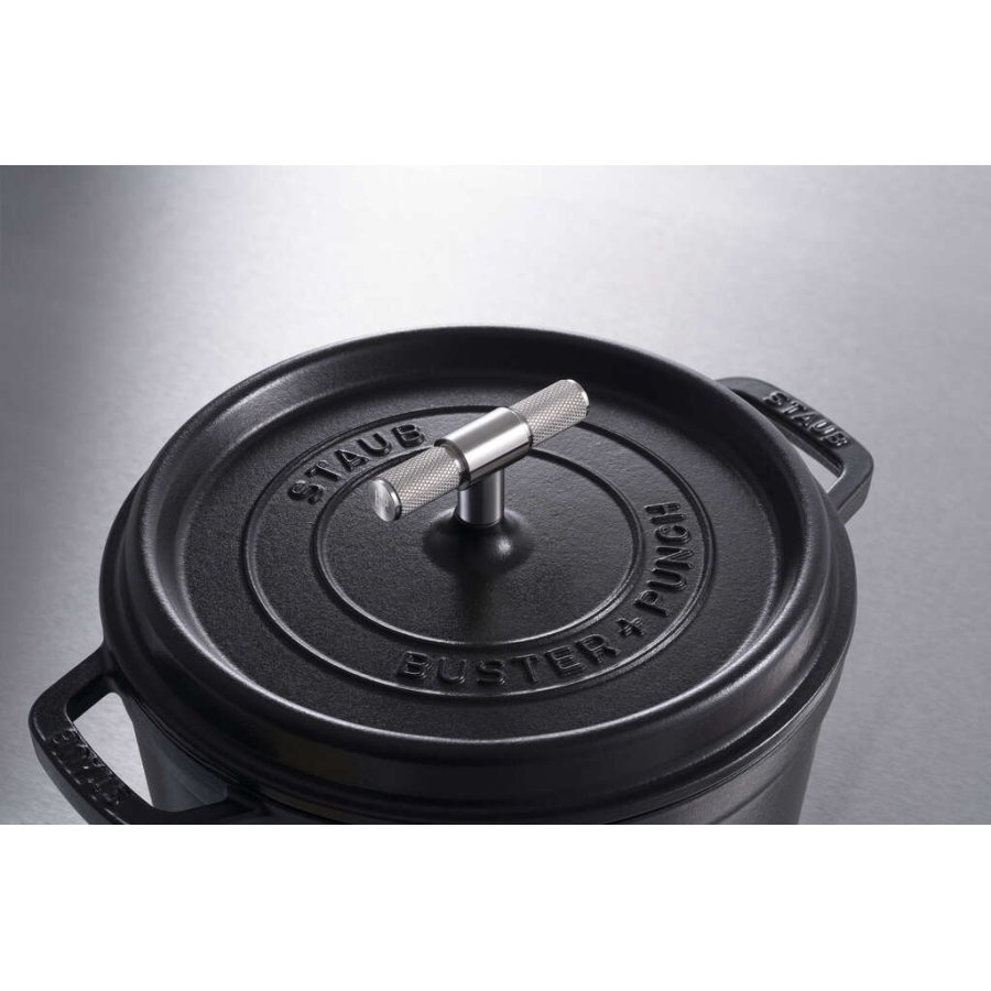 Staub La Cocotte Stbejernsgryde 24 cm/3,8 L, Sort/Krom