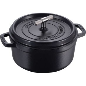 Staub La Cocotte Gusseisenpfanne 24 cm/3,8 L, Schwarz/Chrom