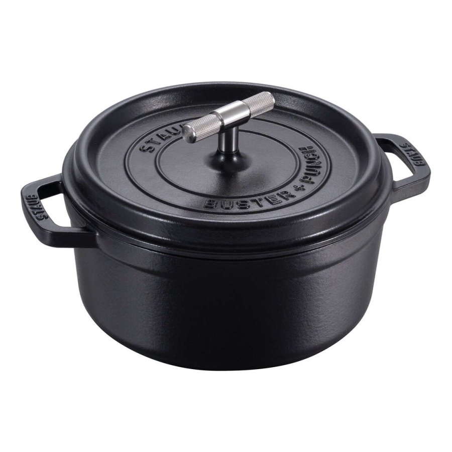 Staub La Cocotte Stbejernsgryde 24 cm/3,8 L, Sort/Krom