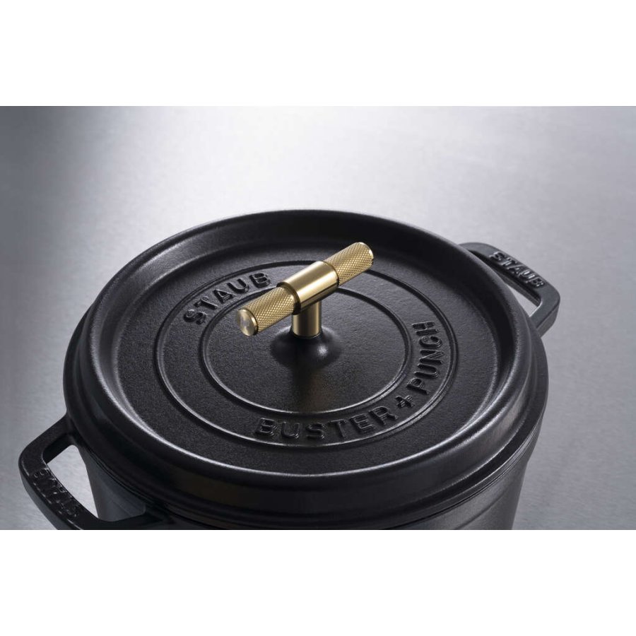 Staub La Cocotte Stbejernsgryde 24 cm/3,8 L, Sort/Messing