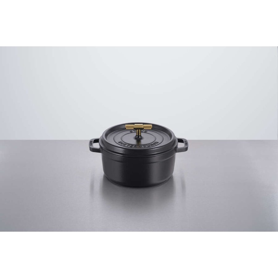 Staub La Cocotte Stbejernsgryde 24 cm/3,8 L, Sort/Messing