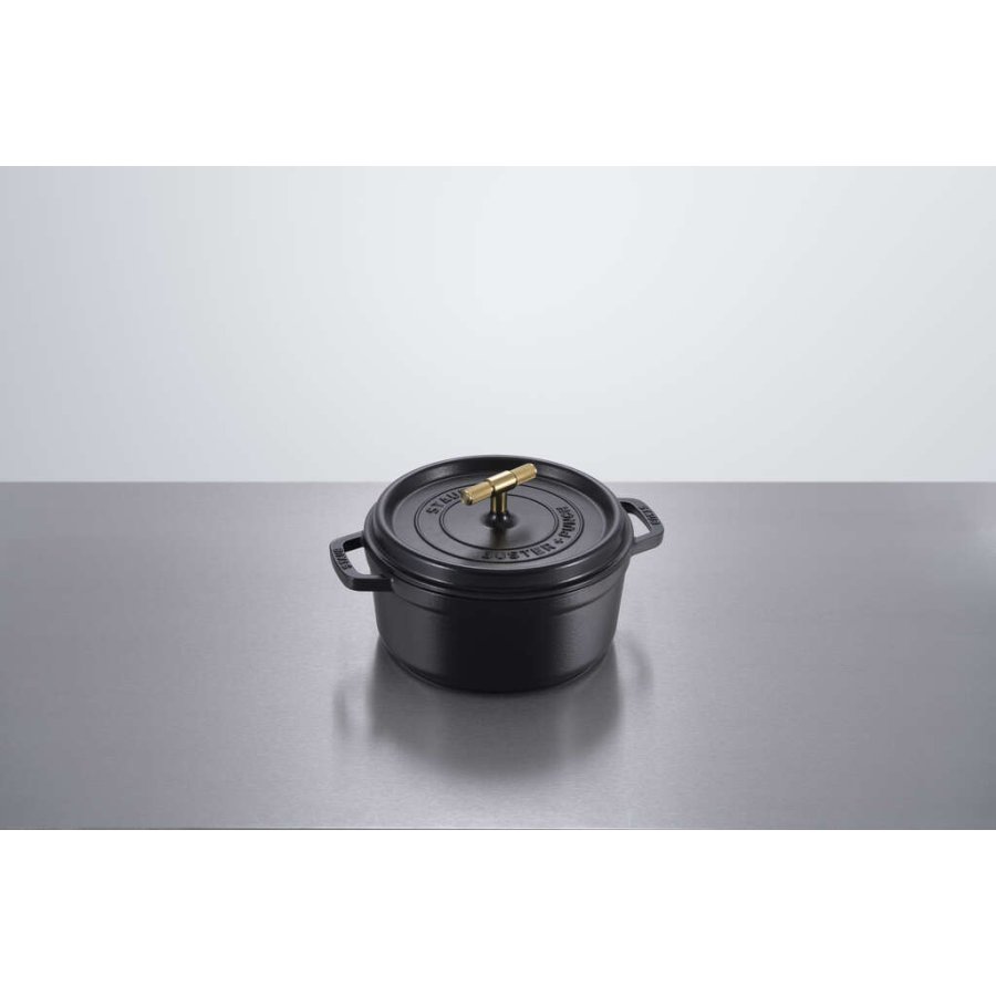 Staub La Cocotte Stbejernsgryde 24 cm/3,8 L, Sort/Messing