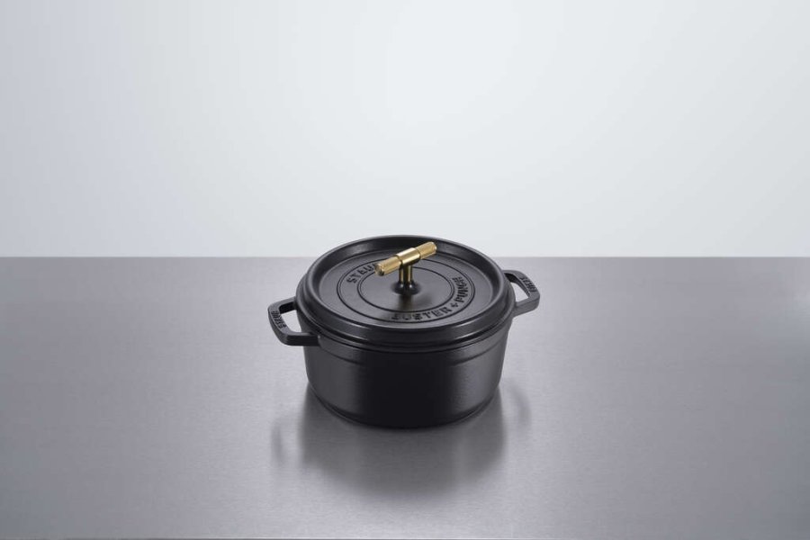 Staub La Cocotte Stbejernsgryde 24 cm/3,8 L, Sort/Messing