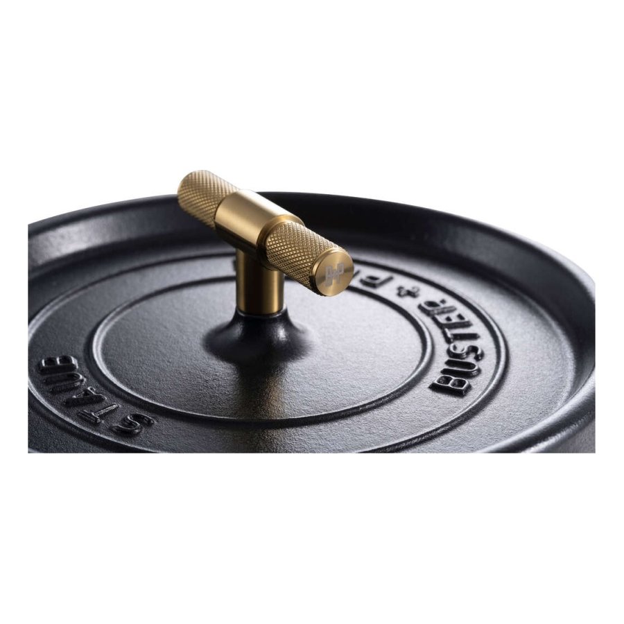Staub La Cocotte Stbejernsgryde 24 cm/3,8 L, Sort/Messing