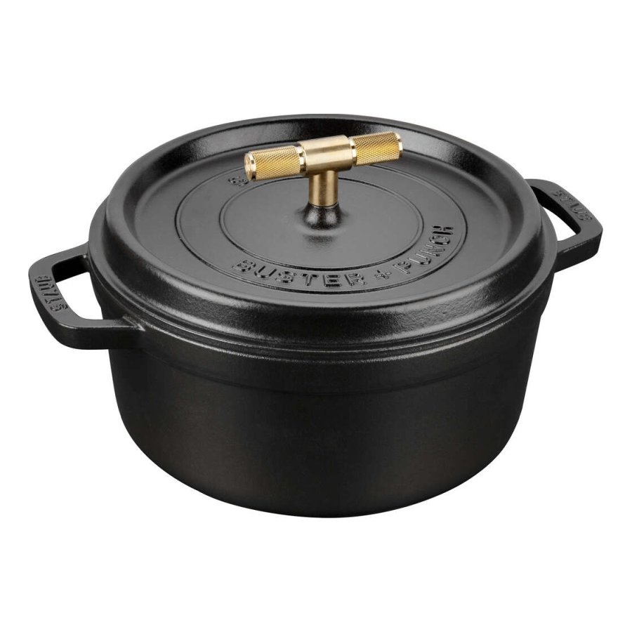 Staub La Cocotte Stbejernsgryde 24 cm/3,8 L, Sort/Messing