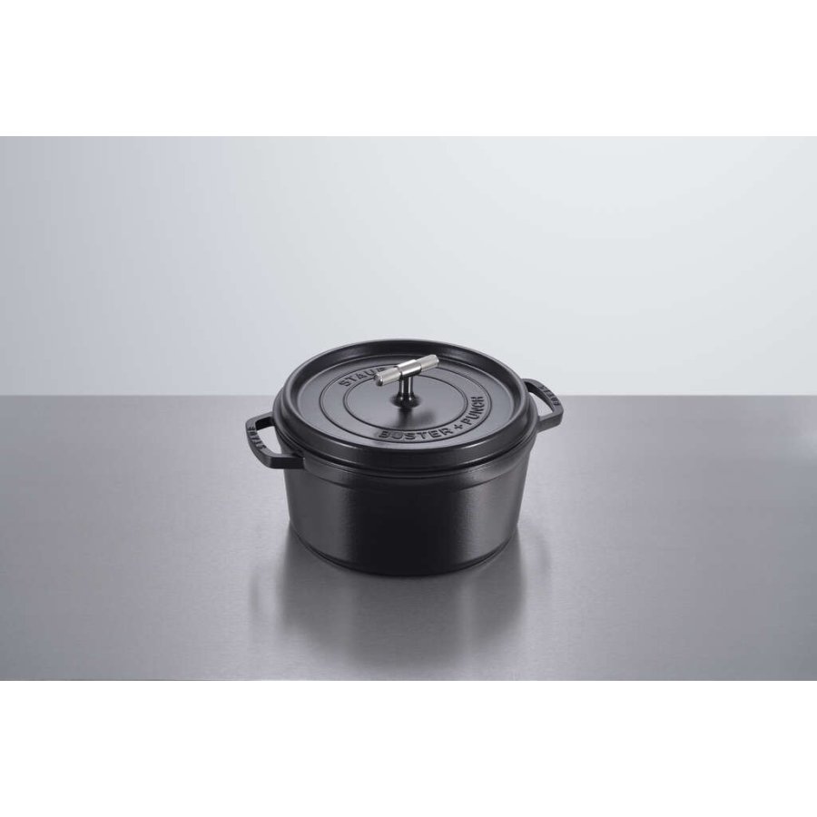 Staub La Cocotte Stbejernsgryde 28 cm/6,75 L, Sort/Krom
