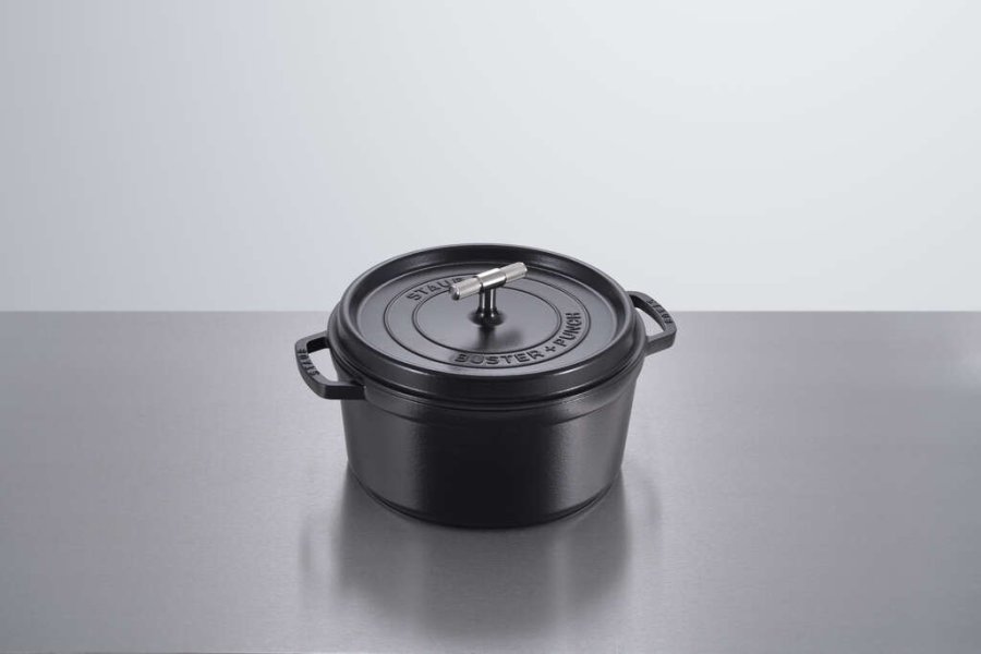 Staub La Cocotte Stbejernsgryde 28 cm/6,75 L, Sort/Krom