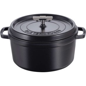 Staub La Cocotte Gusseisenpfanne 28 cm/6,75 L, Schwarz/Chrom