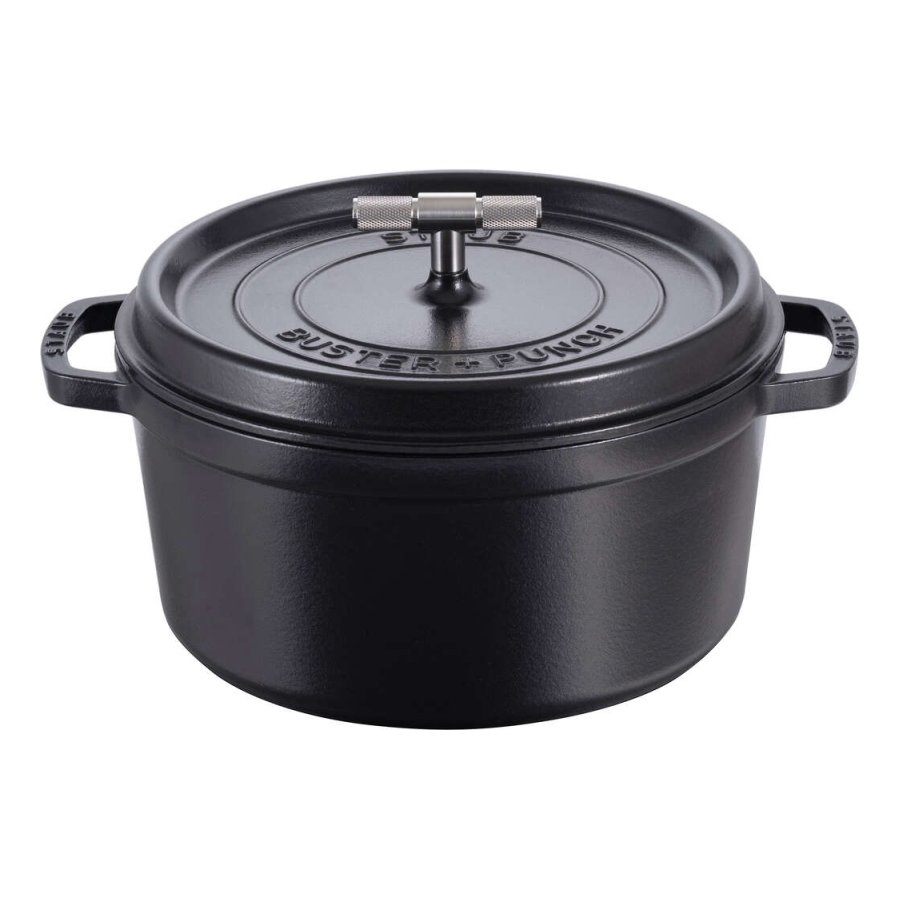 Staub La Cocotte Stbejernsgryde 28 cm/6,75 L, Sort/Krom