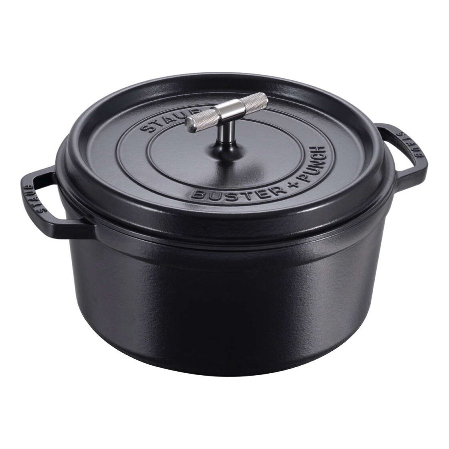 Staub La Cocotte Stbejernsgryde 28 cm/6,75 L, Sort/Krom