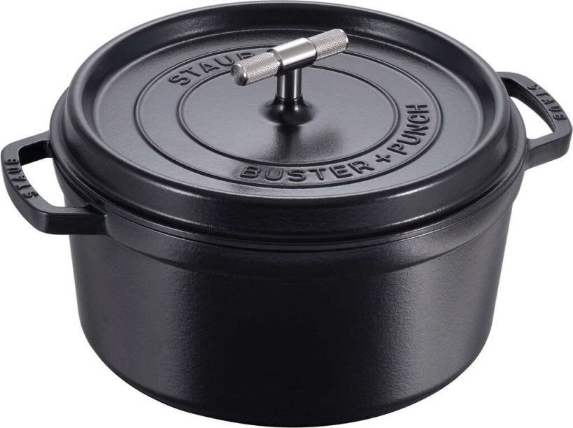 Staub La Cocotte Stbejernsgryde 28 cm/6,75 L, Sort/Krom