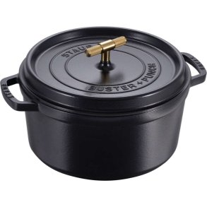 Staub La Cocotte Gusseisenpfanne 28 cm/6,75 L, Schwarz/Messing