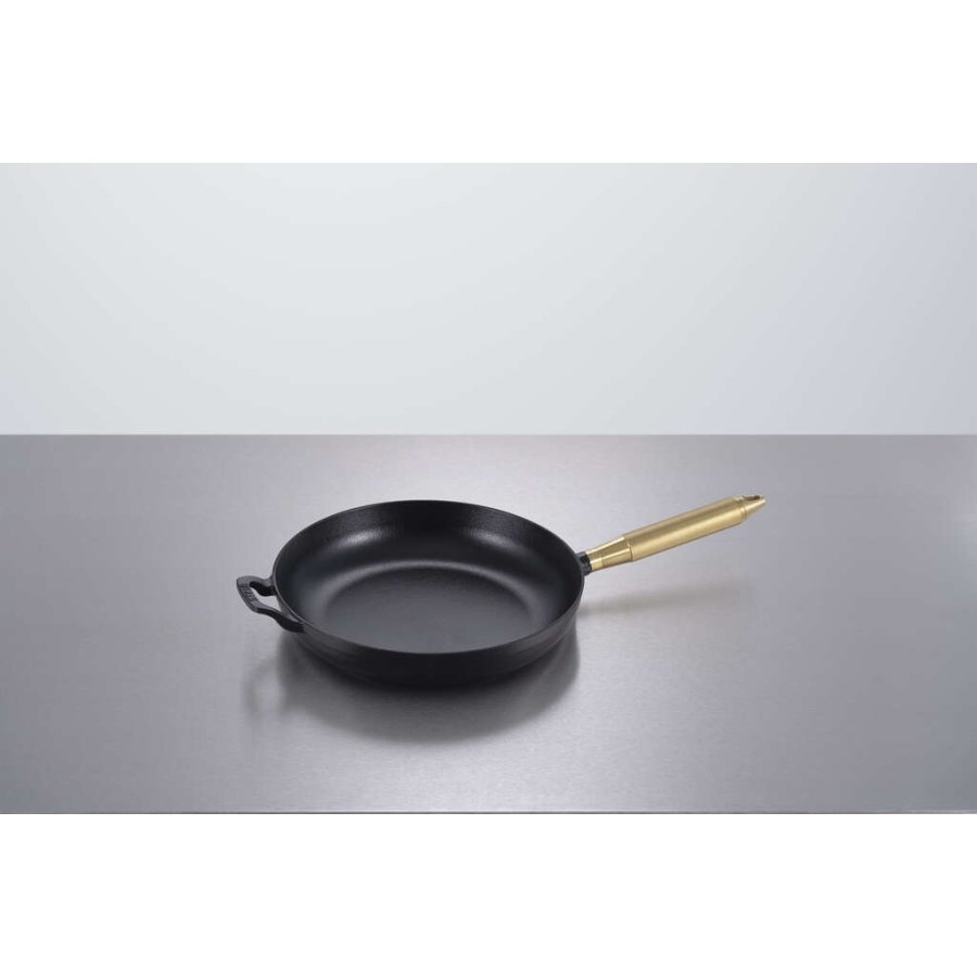 Staub Stbejernspande 28 cm, Sort/Messing