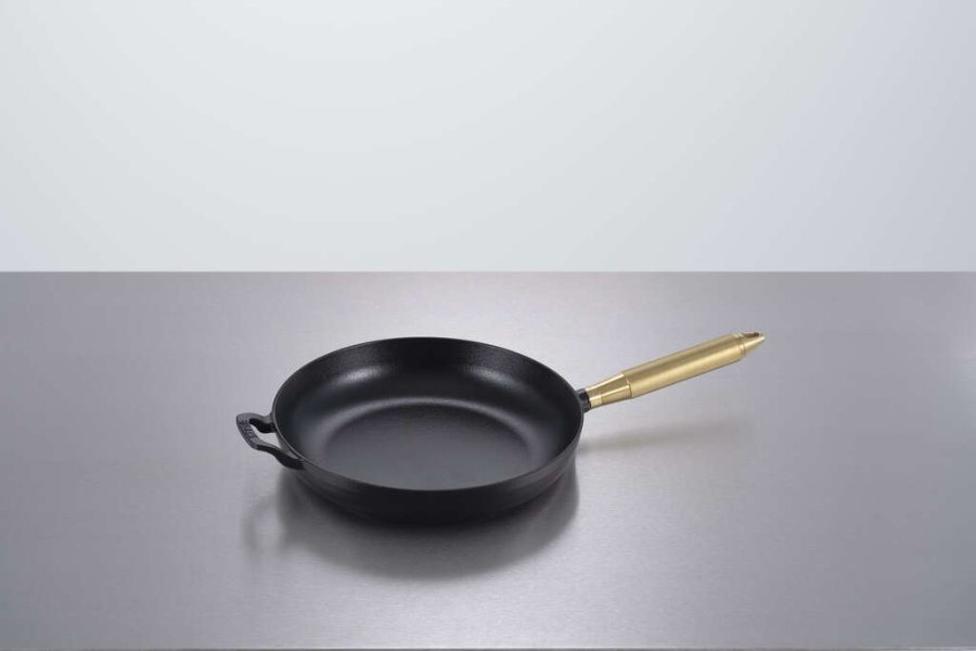 Staub Stbejernspande 28 cm, Sort/Messing