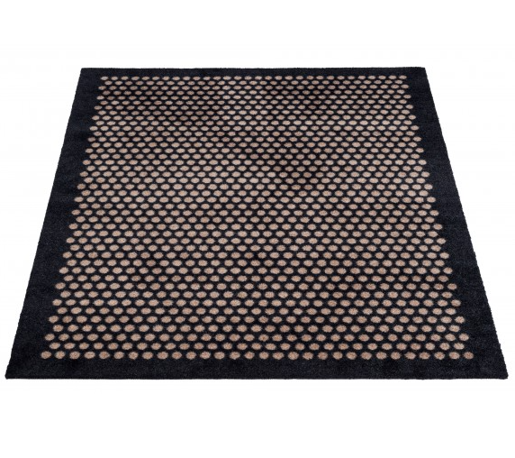 Tica Copenhagen Dot Matte 90x130 cm, Schwarz/Sand