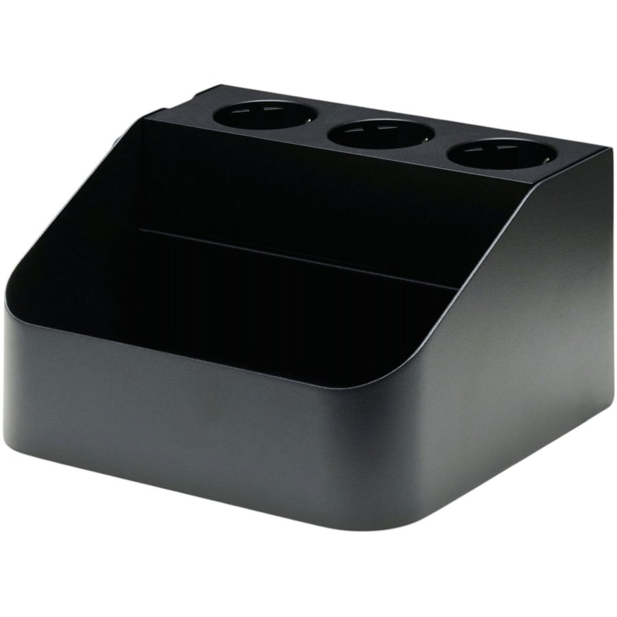 Pedestal Power Bar Tray 17x15 cm, Charcoal