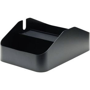 Pedestal Power Bar Tray Double 17x25 cm, Charcoal