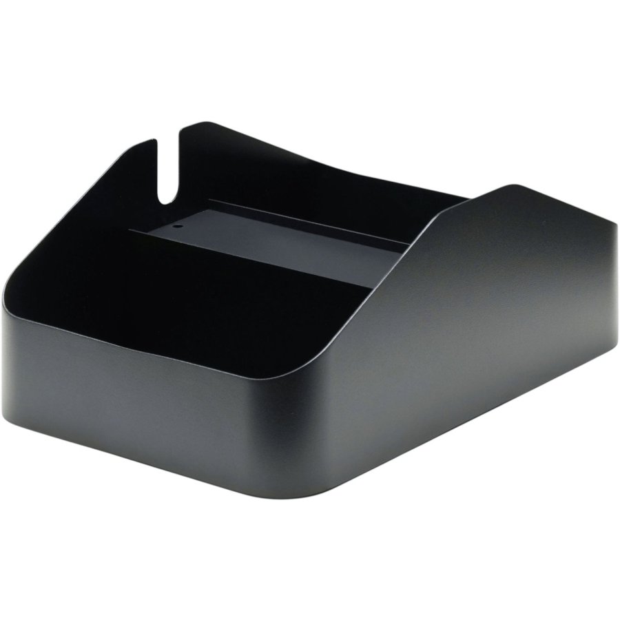 Pedestal Power Bar Tray Double 17x25 cm, Charcoal