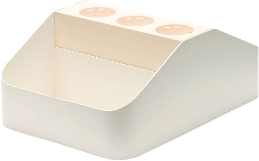 Pedestal Power Bar Tray Double 17x25 cm, Pearl