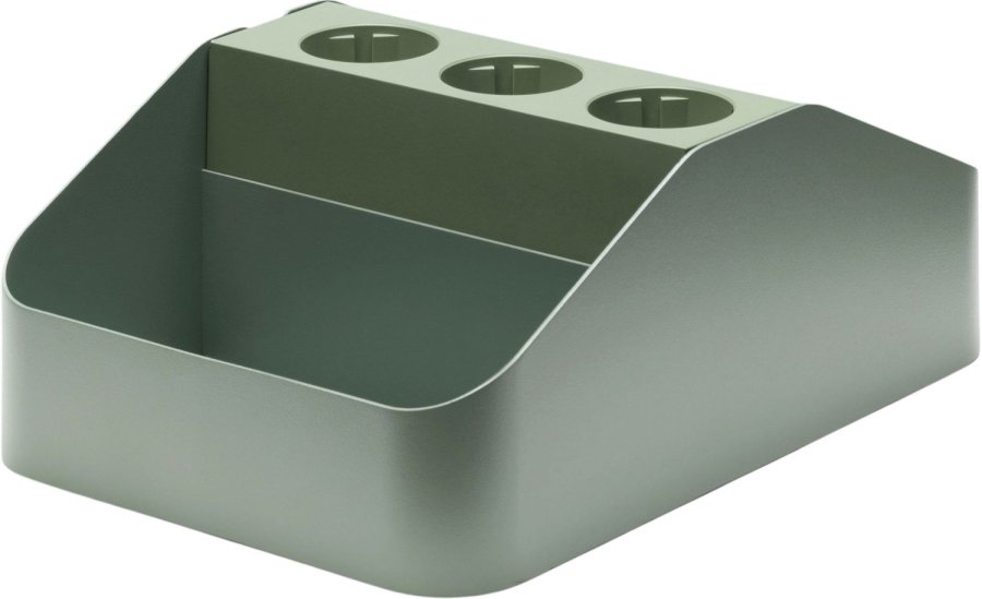 Pedestal Power Bar Tray Double 17x25 cm, Mossy Green