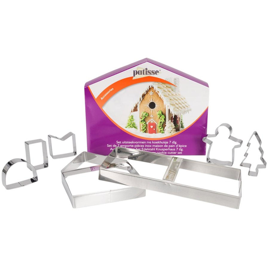 Patisse Ausstechformen-Set Lebkuchenhaus 7-teilig, Stahl