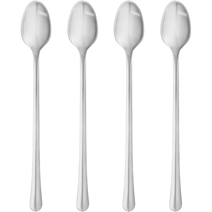 Georg Jensen Copenhagen Caffe Latte Teelöffel 4er Set, Stahl Matt