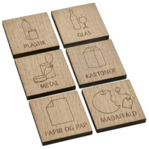 ReCollector Abfalletiketten 6 Stk. 4,5 x 4,5 cm