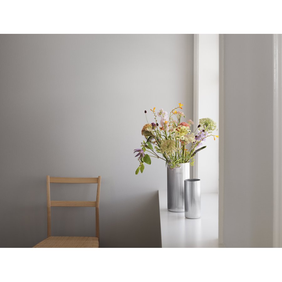 Georg Jensen Bernadotte Vase Mellem, Blankt Stl