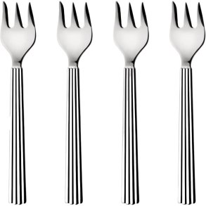 Georg Jensen Bernadotte Kuchengabeln 4er Set, Blankstahl