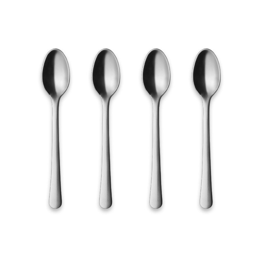 Georg Jensen Copenhagen Kaffeelöffel 4er Set, Stahl Matt