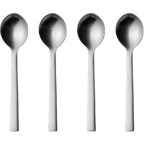 Georg Jensen New York Kaffeelffel 4er Set, Stahl Matt