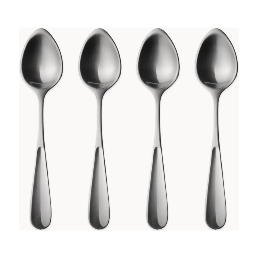 Georg Jensen Vivianna Teelöffel 4er Set, Stahl Matt