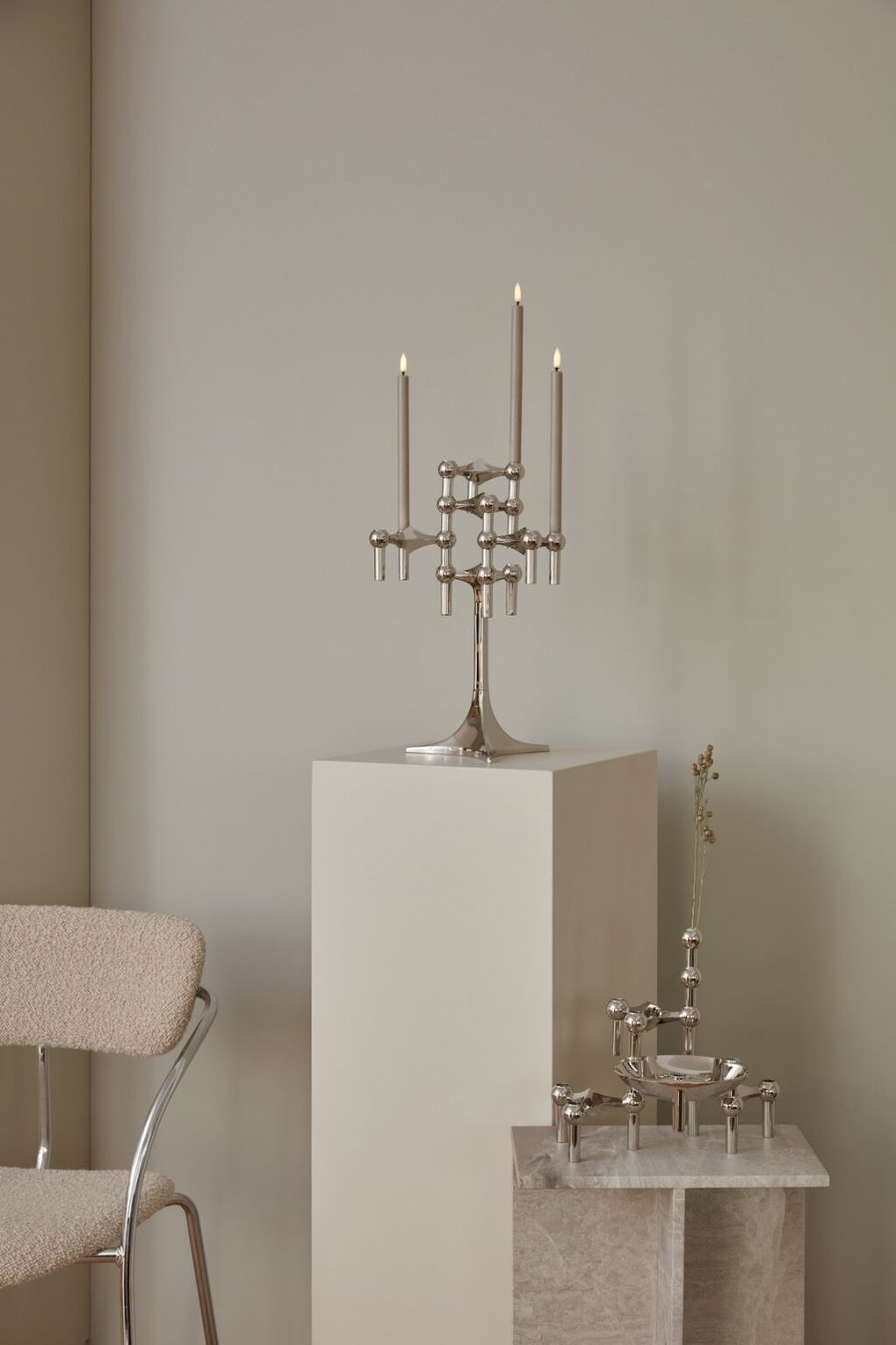 STOFF Nagel Kertelys by Uyuni Lighting LED 2 stk 20 cm, Sand