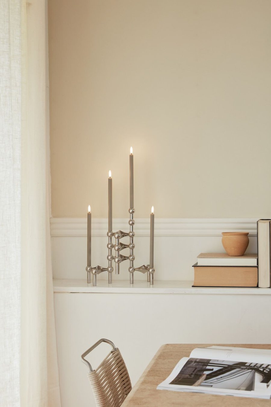 STOFF Nagel Kertelys by Uyuni Lighting LED 2 stk 20 cm, Sand