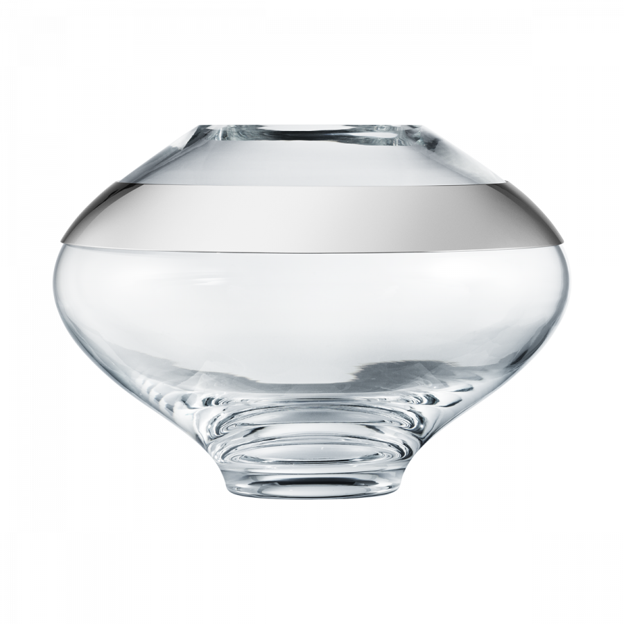 Georg Jensen Duo Vase 18 cm, Glas/Stl