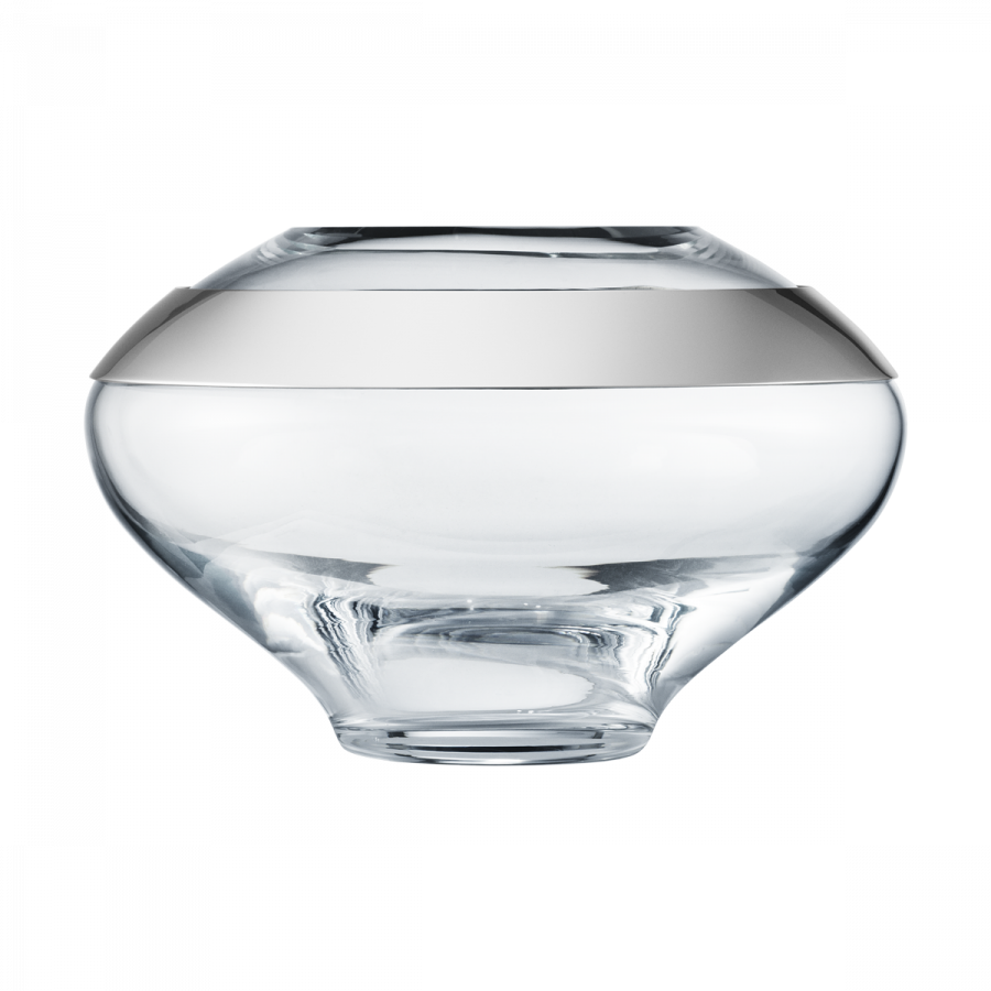 Georg Jensen Duo Vase 10,5 cm, Glas/Stl