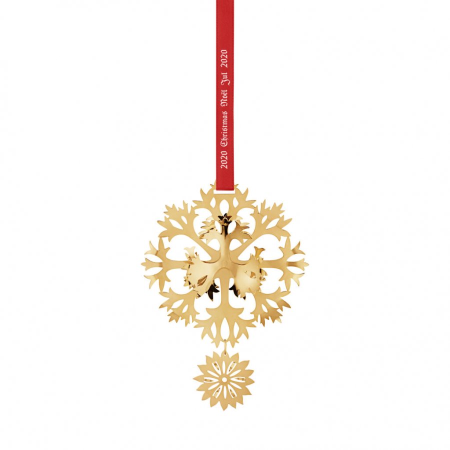 Georg Jensen Juleuro Isblomst 2020, Guldbelagt