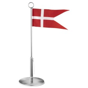 Georg Jensen Bernadotte Bordflag H38,8 cm, Blankt Stål
