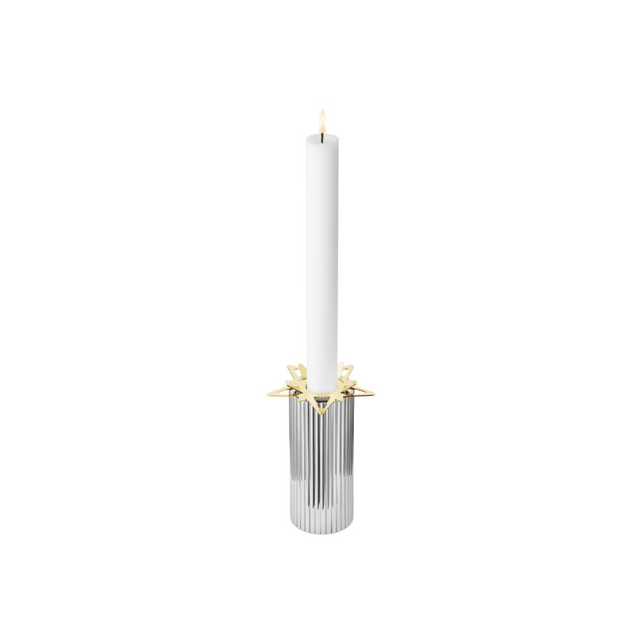 Georg Jensen Lysmanchet 2 stk, Guldbelagt