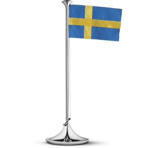 Georg Jensen Georg Svensk Bordflag H39 cm, Blankt Stål
