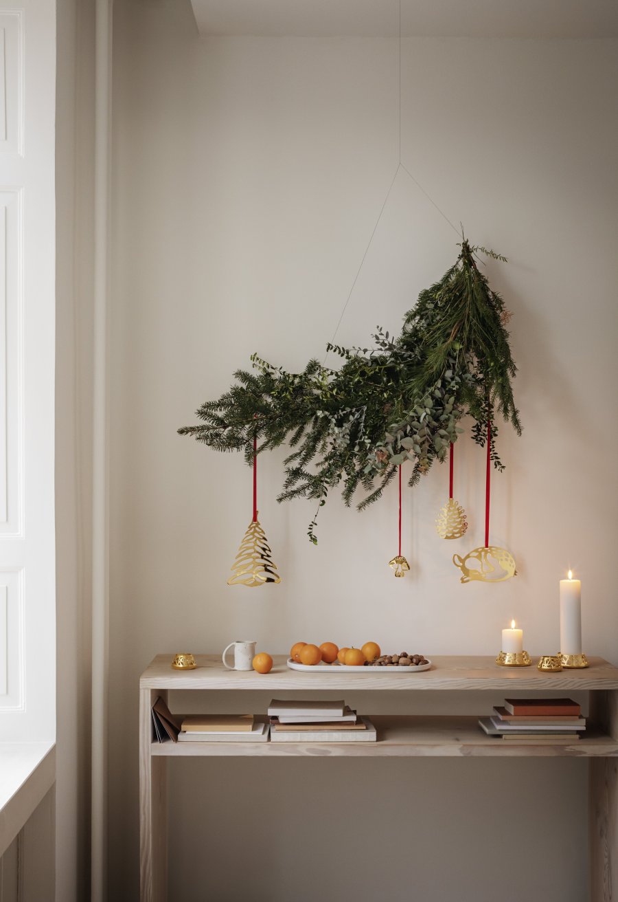 Georg Jensen Juleornament 2023 3 Dele, Guldbelagt