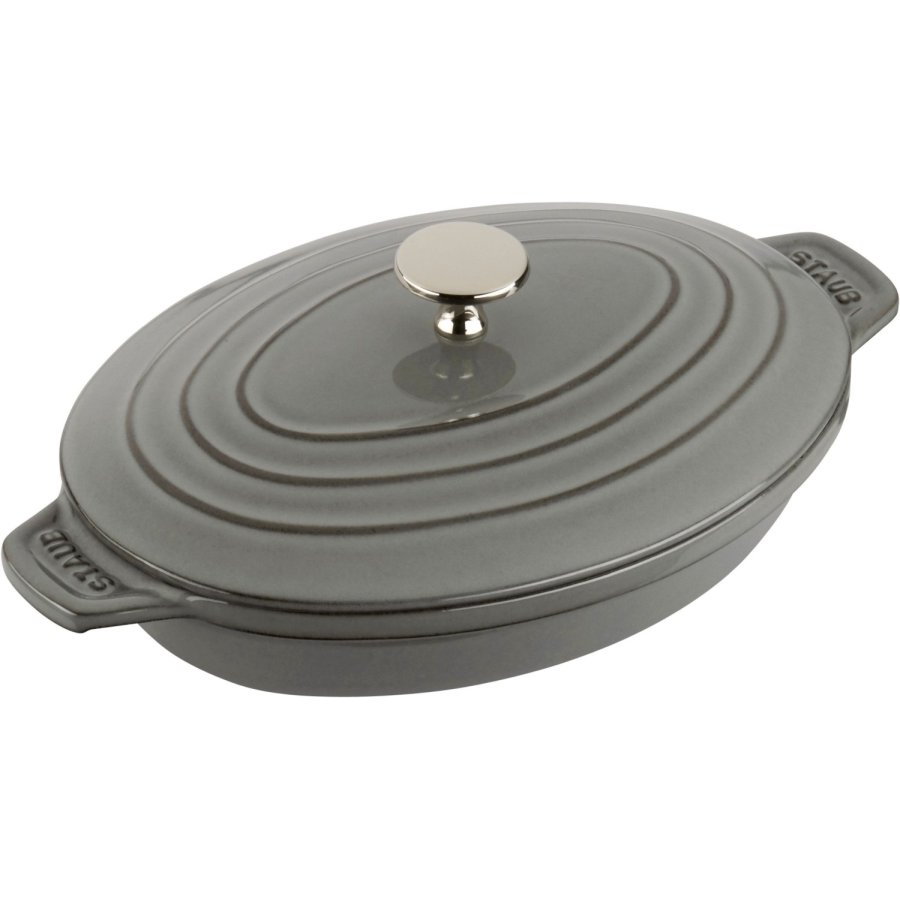 Staub Auflaufform mit Deckel 23 cm, Graphitgrau