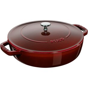Staub Chistera Sauterpfanne aus Gusseisen 24 cm, Grenadine