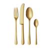 Georg Jensen Copenhagen Besteck 4er Set, Gold Matt